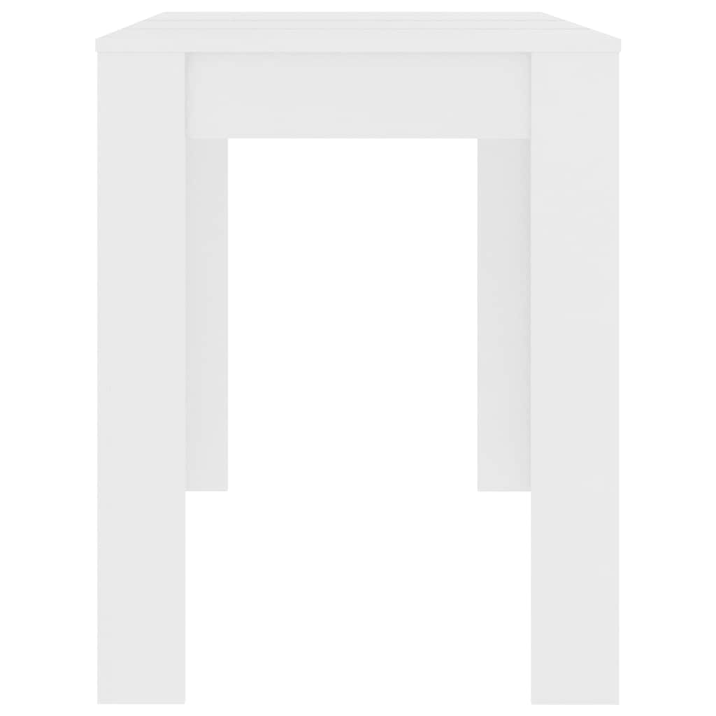 Mesa de jantar 120x60x76 cm derivados de madeira branco