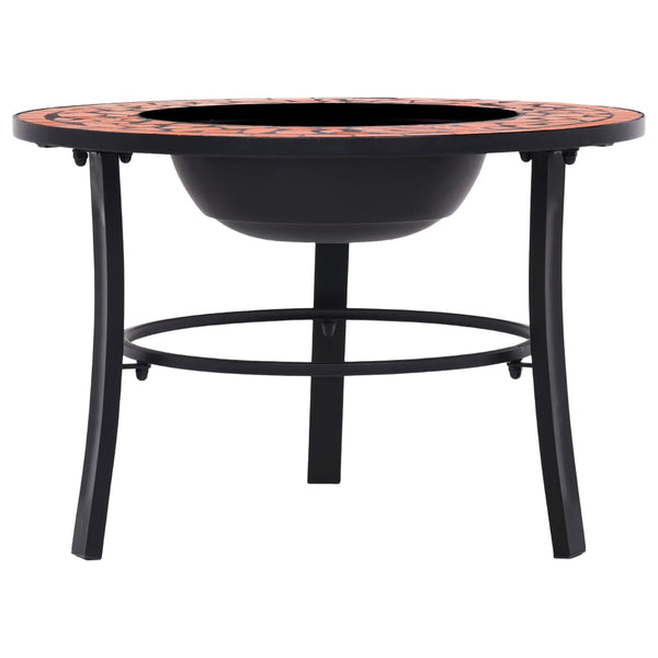 Braseira em mosaico 68 cm cerâmica terracota