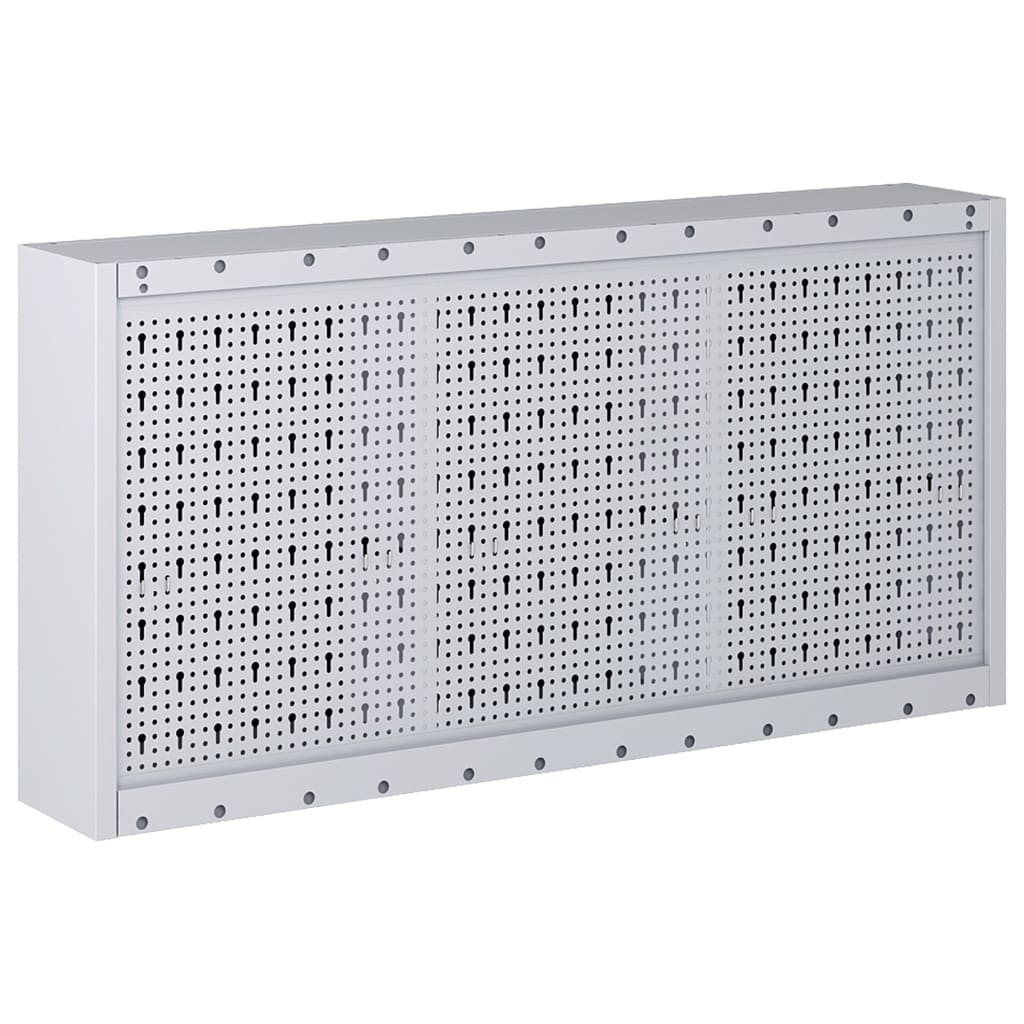Armário ferramentas parede industrial metal cinzento e preto