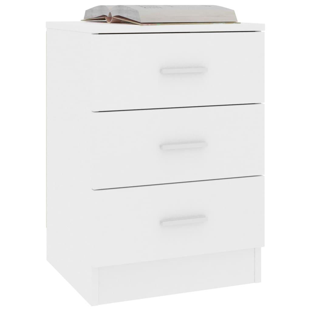 Mesa de cabeceira 38x35x56 cm derivados de madeira branco