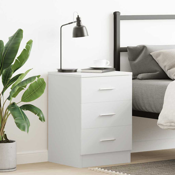 Mesa de cabeceira 38x35x56 cm derivados de madeira branco