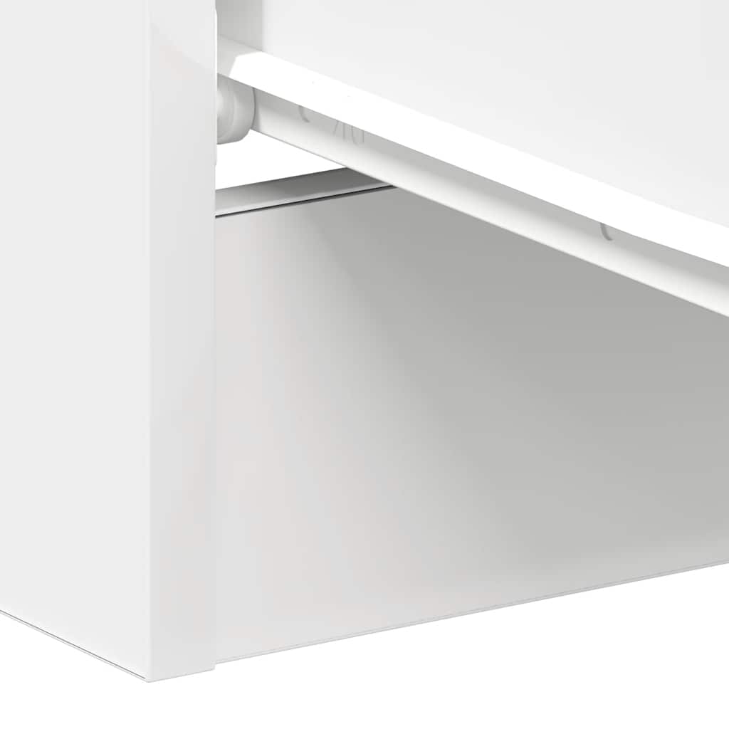 Mesas de cabeceira 2 pcs derivados de madeira branco