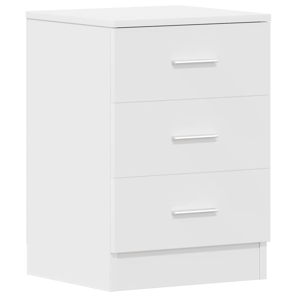 Mesas de cabeceira 2 pcs derivados de madeira branco