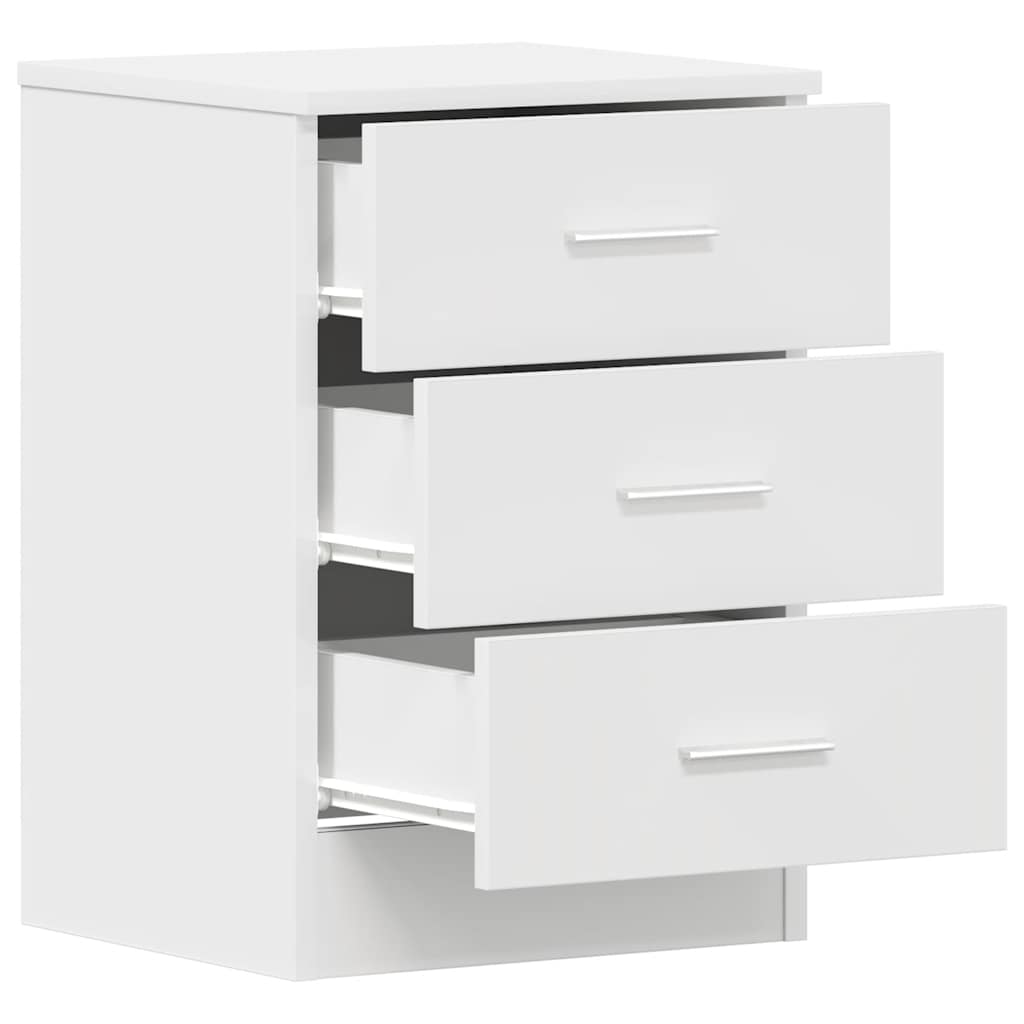 Mesas de cabeceira 2 pcs derivados de madeira branco