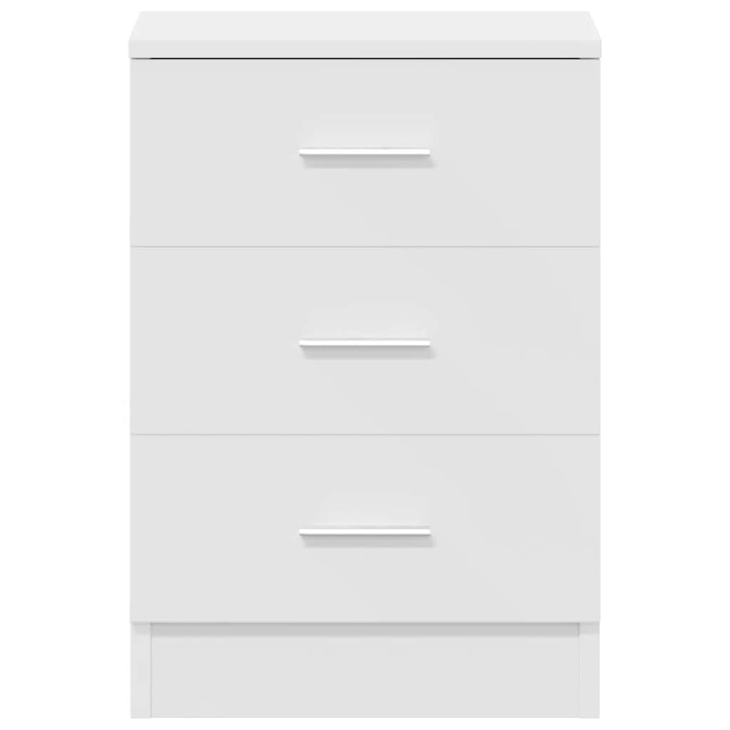 Mesas de cabeceira 2 pcs derivados de madeira branco