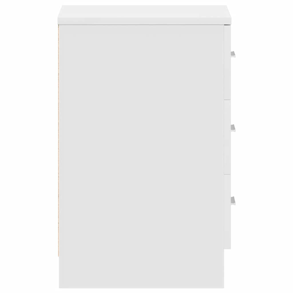 Mesas de cabeceira 2 pcs derivados de madeira branco