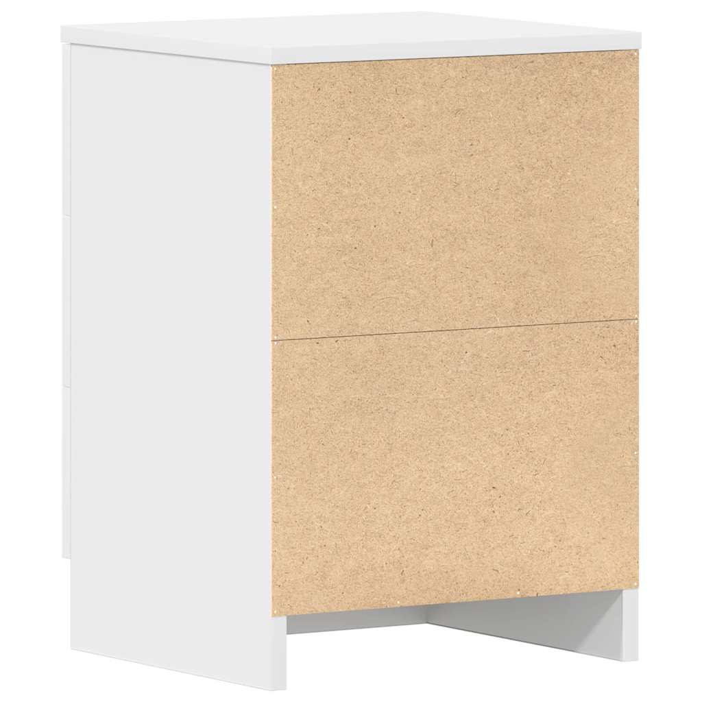 Mesas de cabeceira 2 pcs derivados de madeira branco