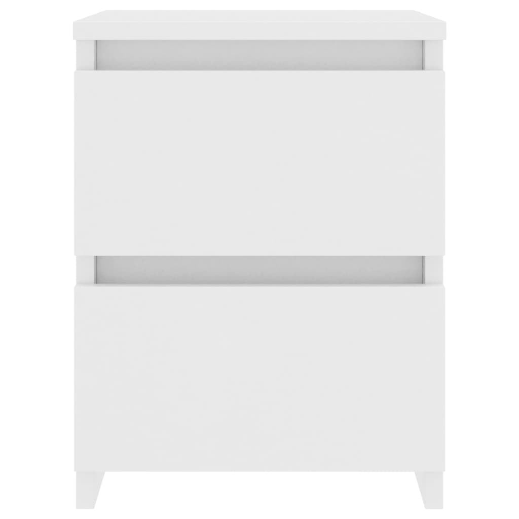 Mesas de cabeceira 2 pcs 30x30x40 cm contraplacado branco