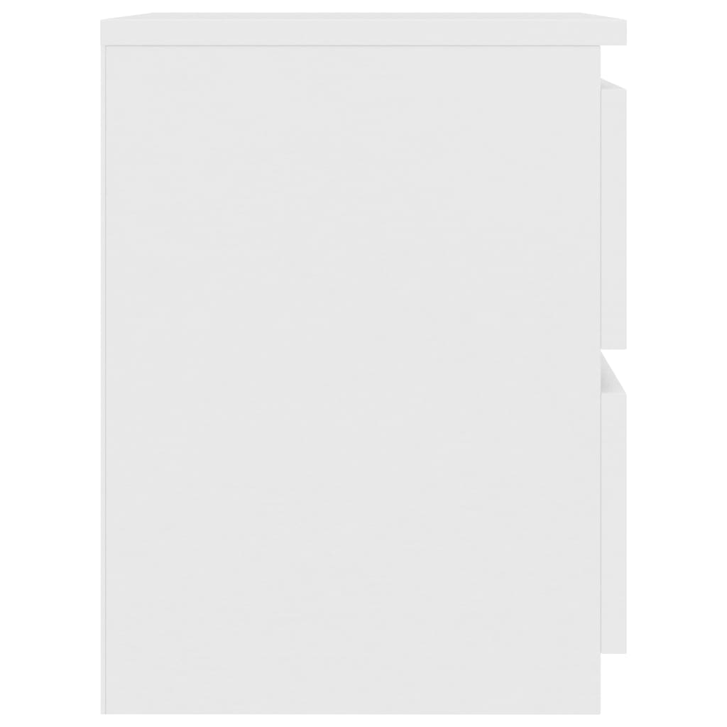 Mesas de cabeceira 2 pcs 30x30x40 cm contraplacado branco