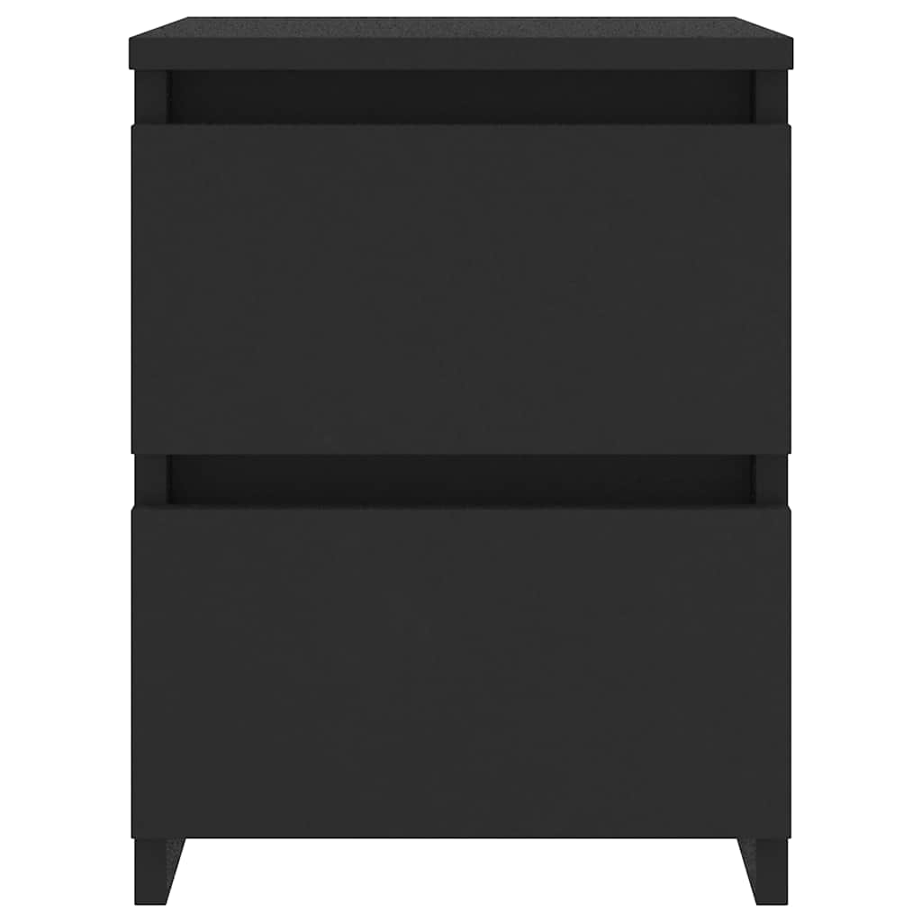Mesas de cabeceira 2 pcs 30x30x40 cm contraplacado preto