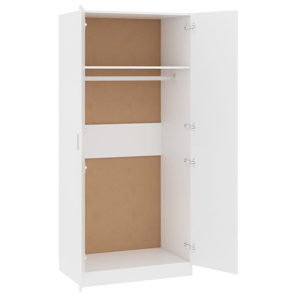 Roupeiro 80x52x180 cm derivados de madeira branco