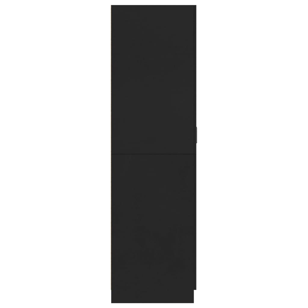 Roupeiro 80x52x180 cm derivados de madeira preto