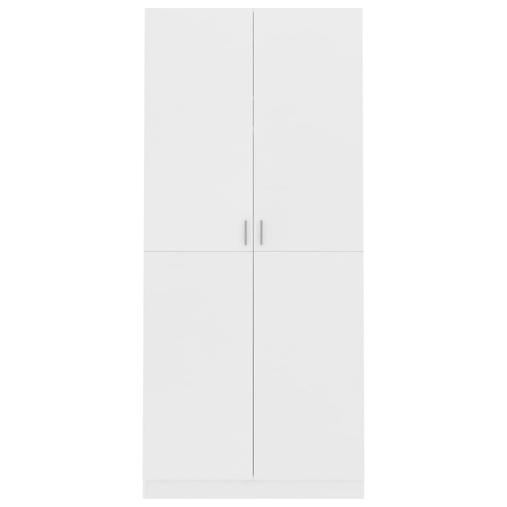 Roupeiro 90x52x200 cm derivados de madeira branco