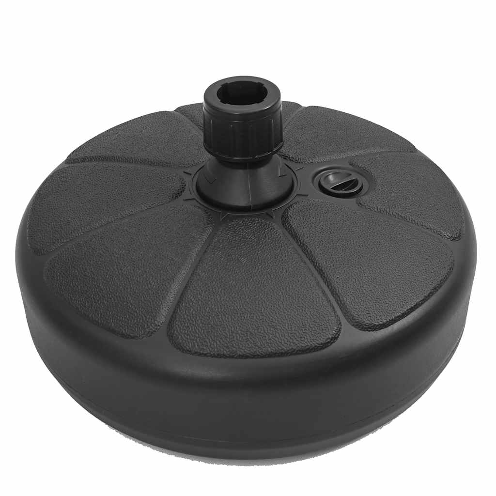 Base para guarda-sol com areia/água 15 L preto