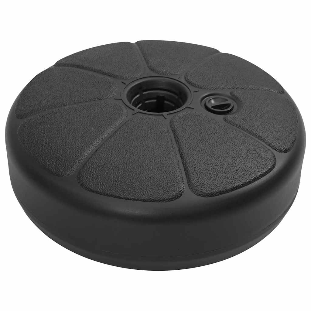 Base para guarda-sol com areia/água 15 L preto