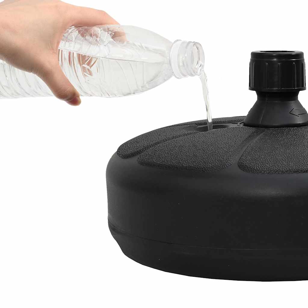 Base para guarda-sol com areia/água 15 L preto