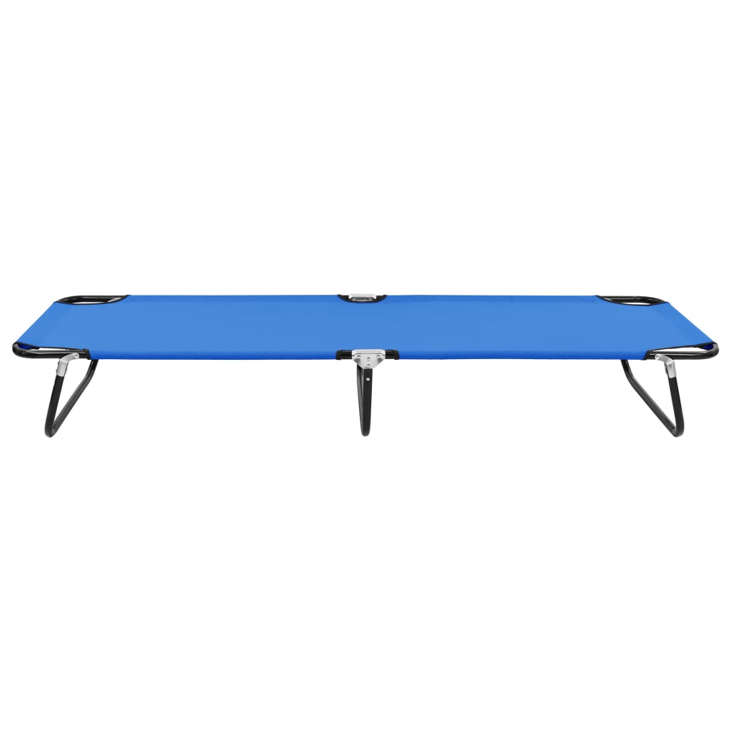Espreguiçadeira/cama dobrável aço azul
