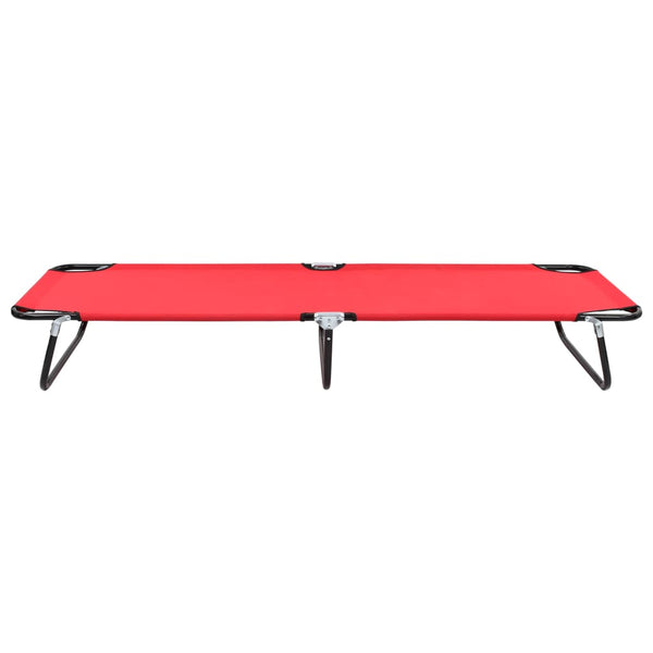 Espreguiçadeira/cama dobrável aço vermelho
