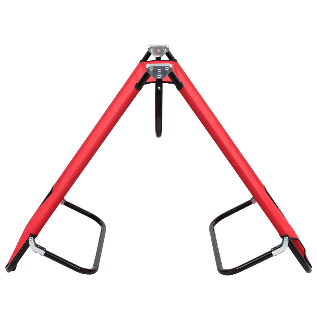Espreguiçadeira/cama dobrável aço vermelho