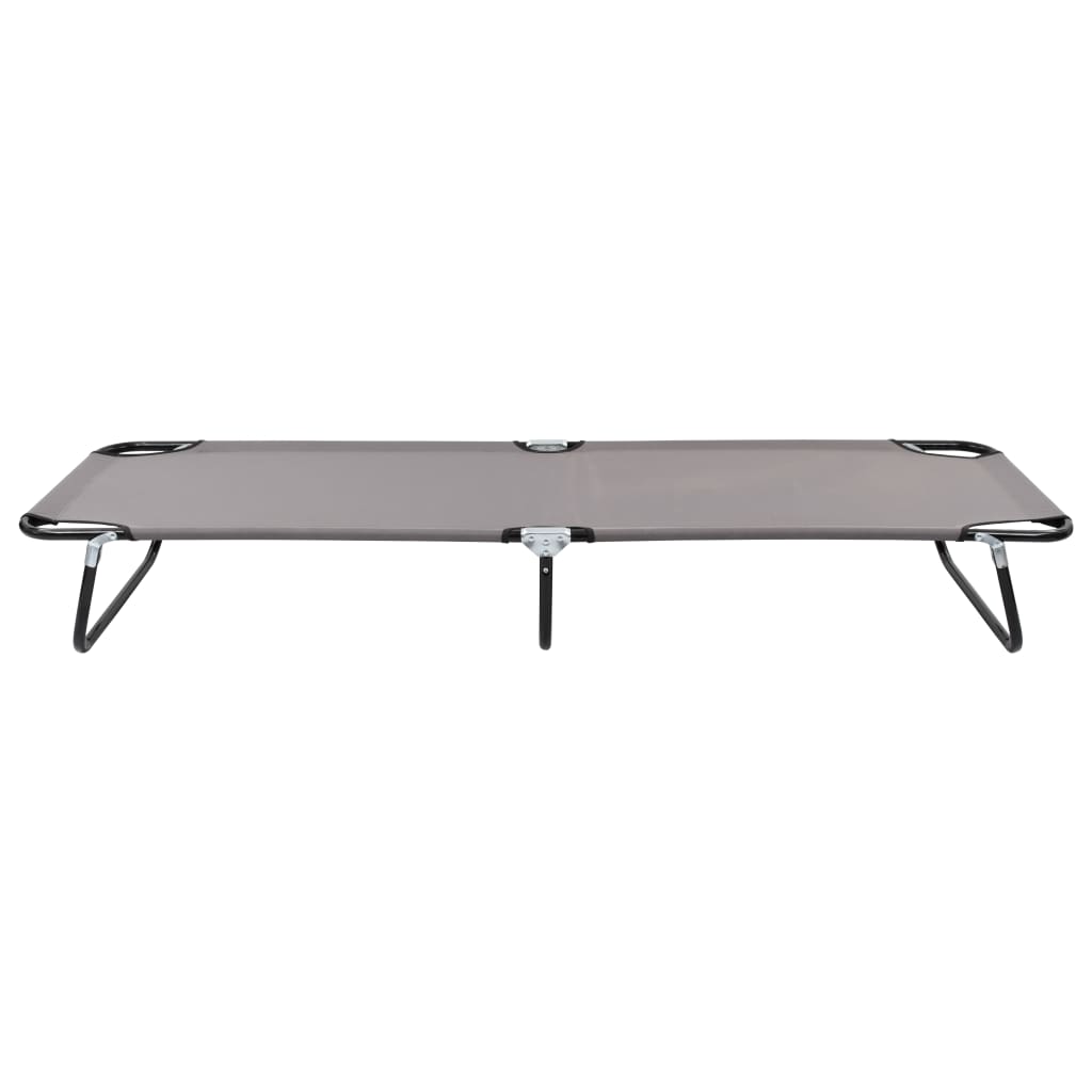 Espreguiçadeira/cama dobrável aço cinzento