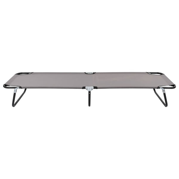 Espreguiçadeira/cama dobrável aço cinzento