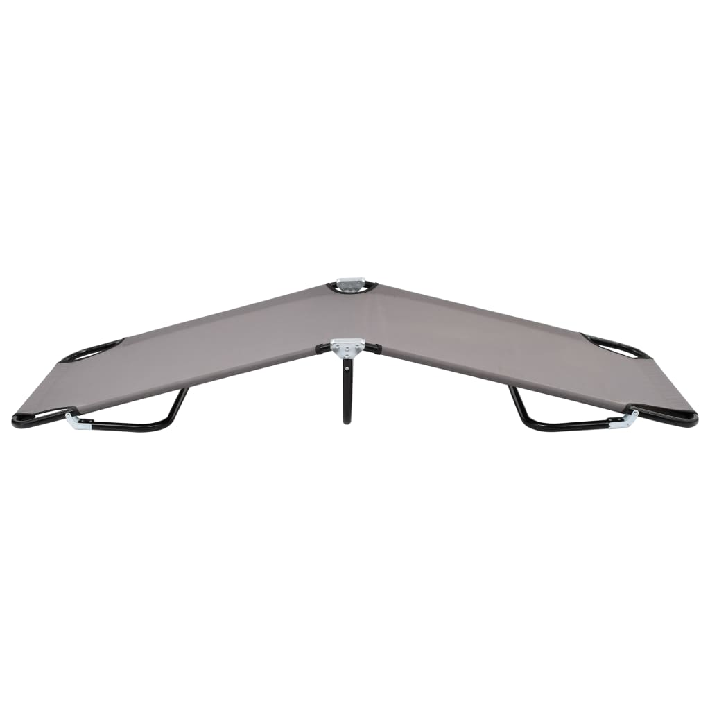 Espreguiçadeira/cama dobrável aço cinzento