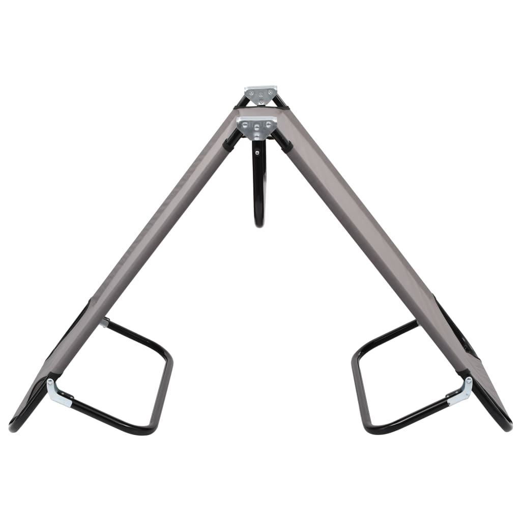 Espreguiçadeira/cama dobrável aço cinzento
