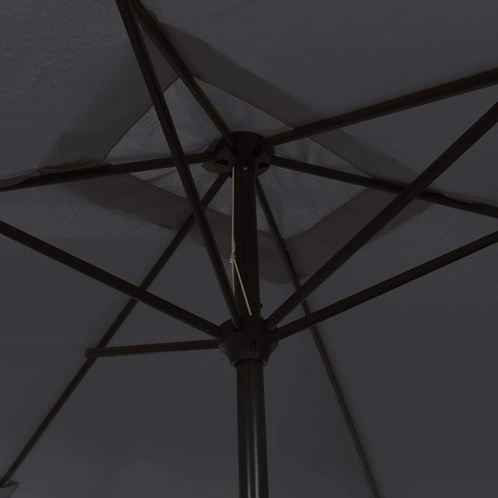 Guarda-sol de exterior c/ poste de metal 300x200 cm preto