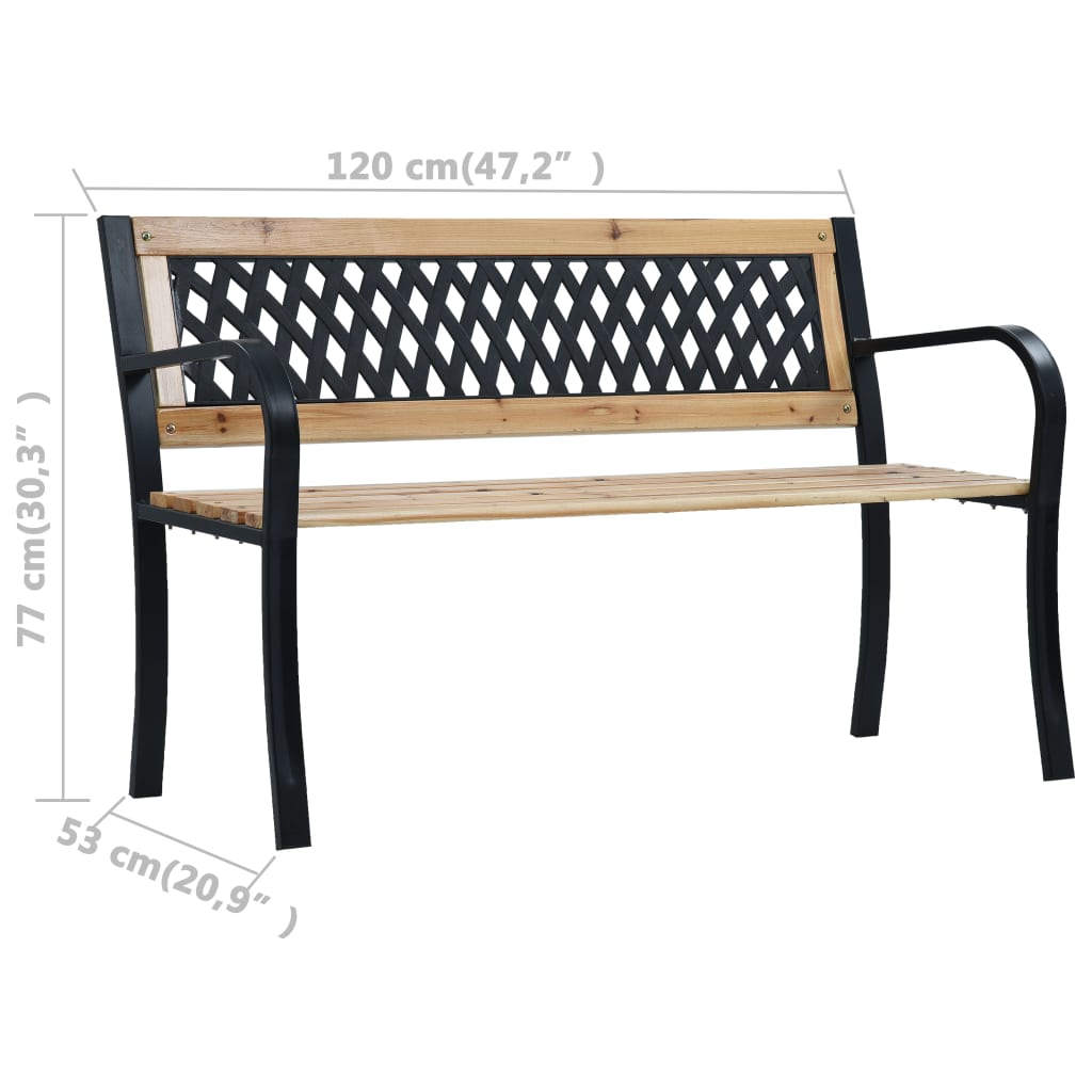 Banco de jardim 120 cm madeira