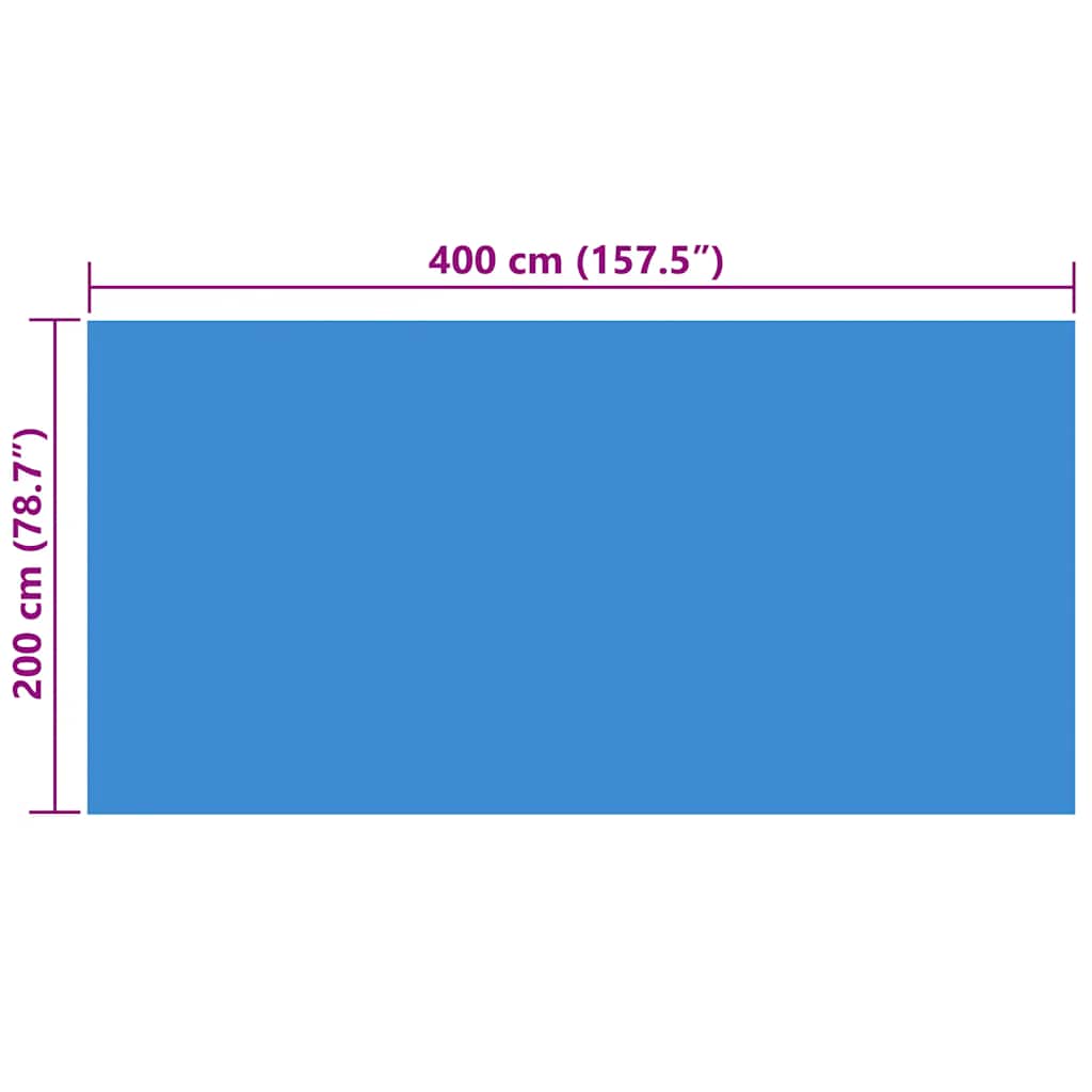 Cobertura para piscina 400x200 cm PE azul