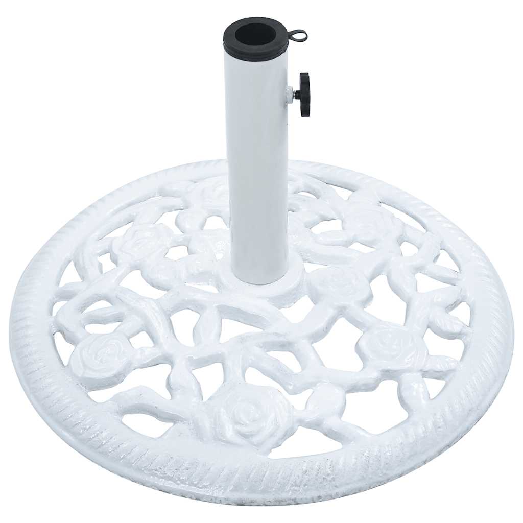 Base para guarda-sol 12 kg 48 cm ferro fundido branco