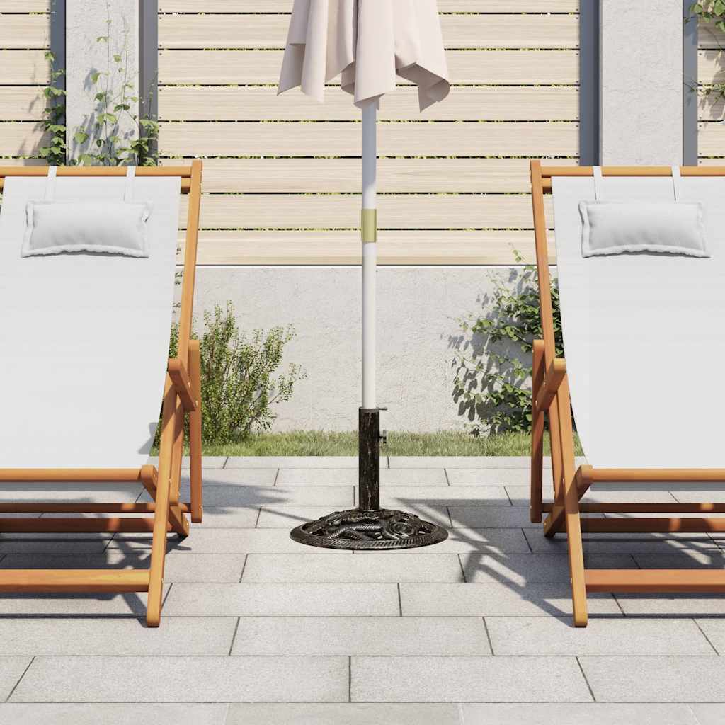 Base para guarda-sol 9 kg 40 cm ferro fundido preto e bronze