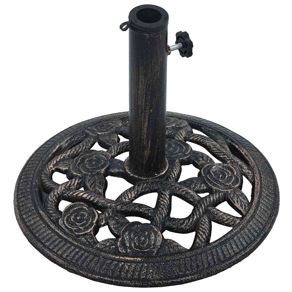 Base para guarda-sol 9 kg 40 cm ferro fundido preto e bronze