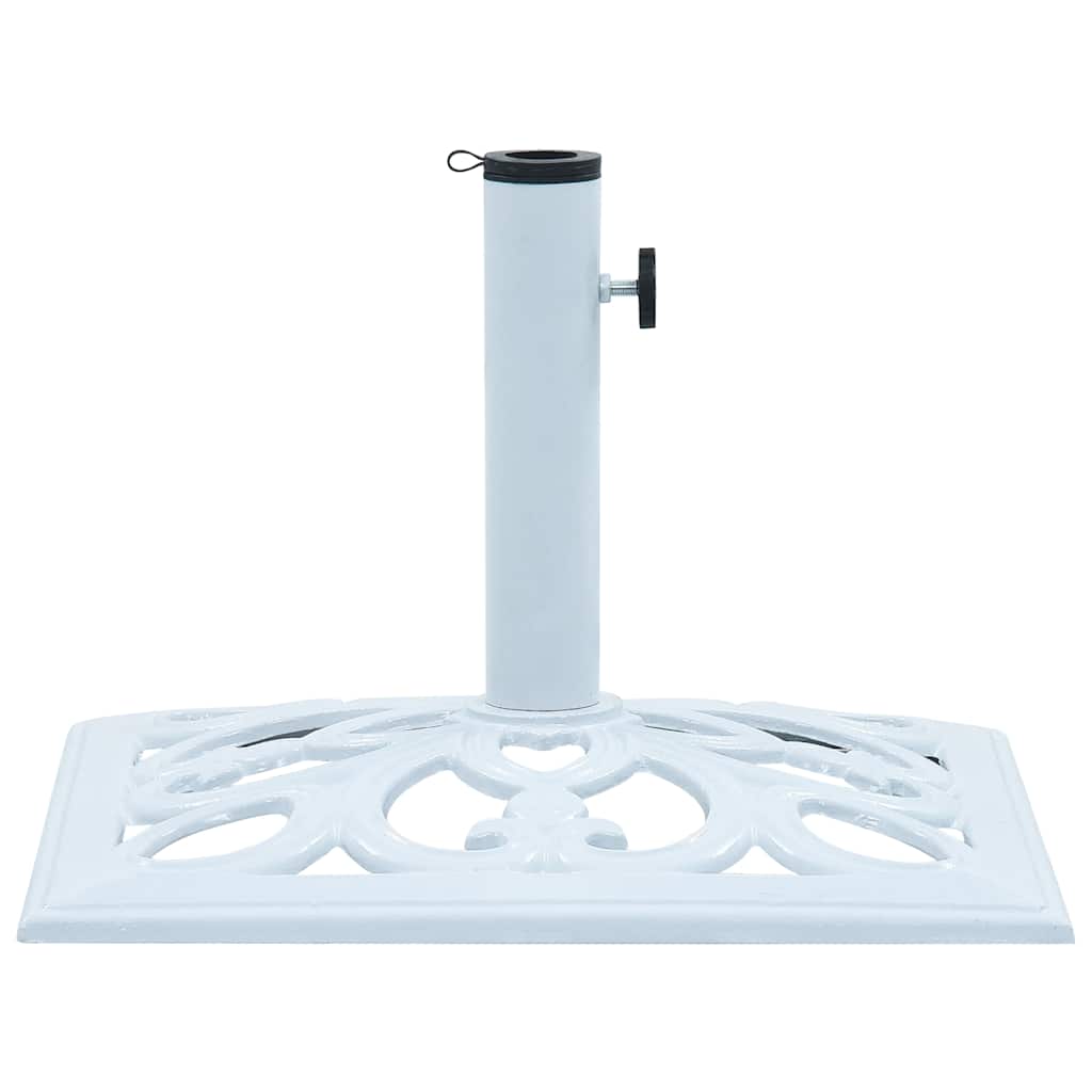 Base para guarda-sol 12 kg 49 cm ferro fundido branco