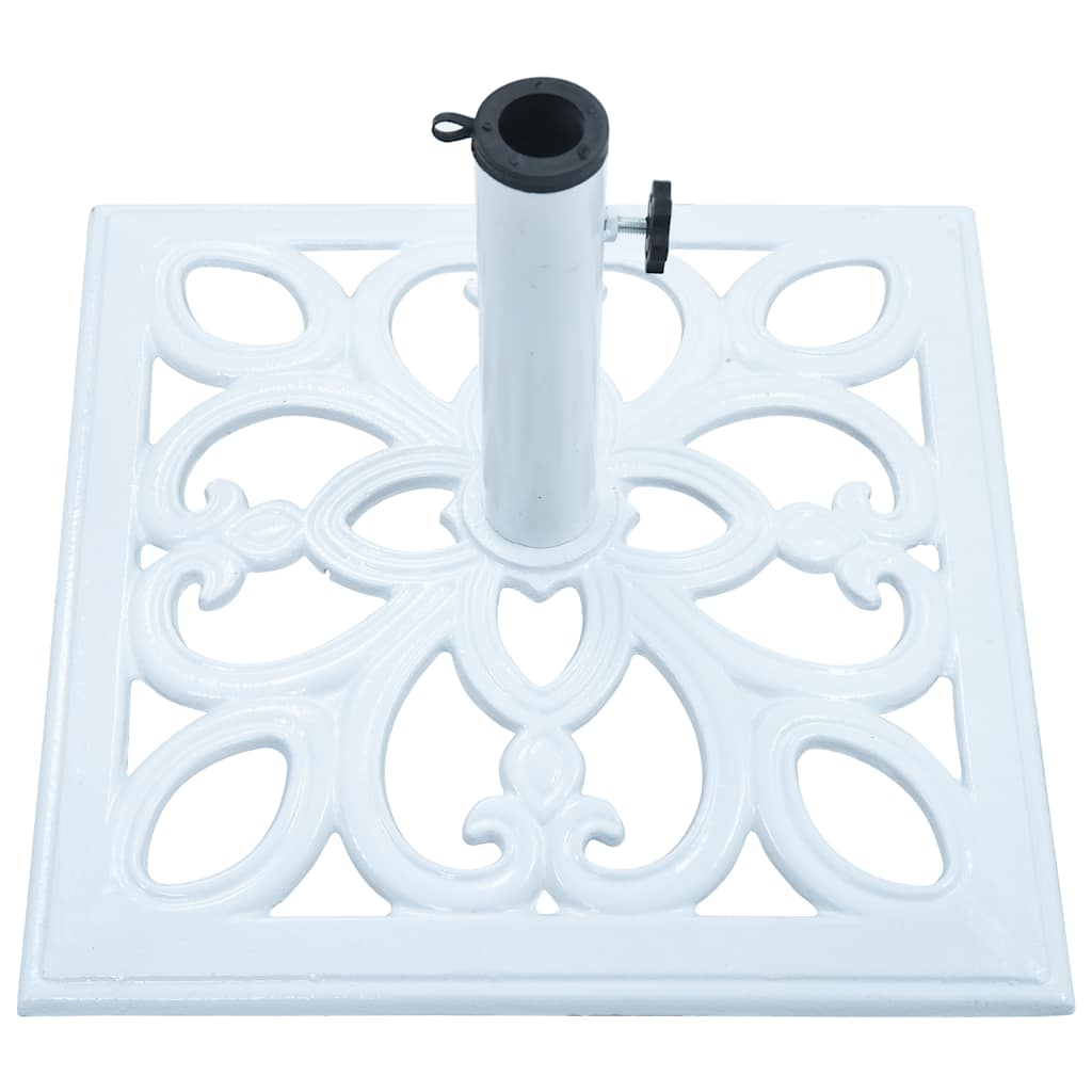 Base para guarda-sol 12 kg 49 cm ferro fundido branco