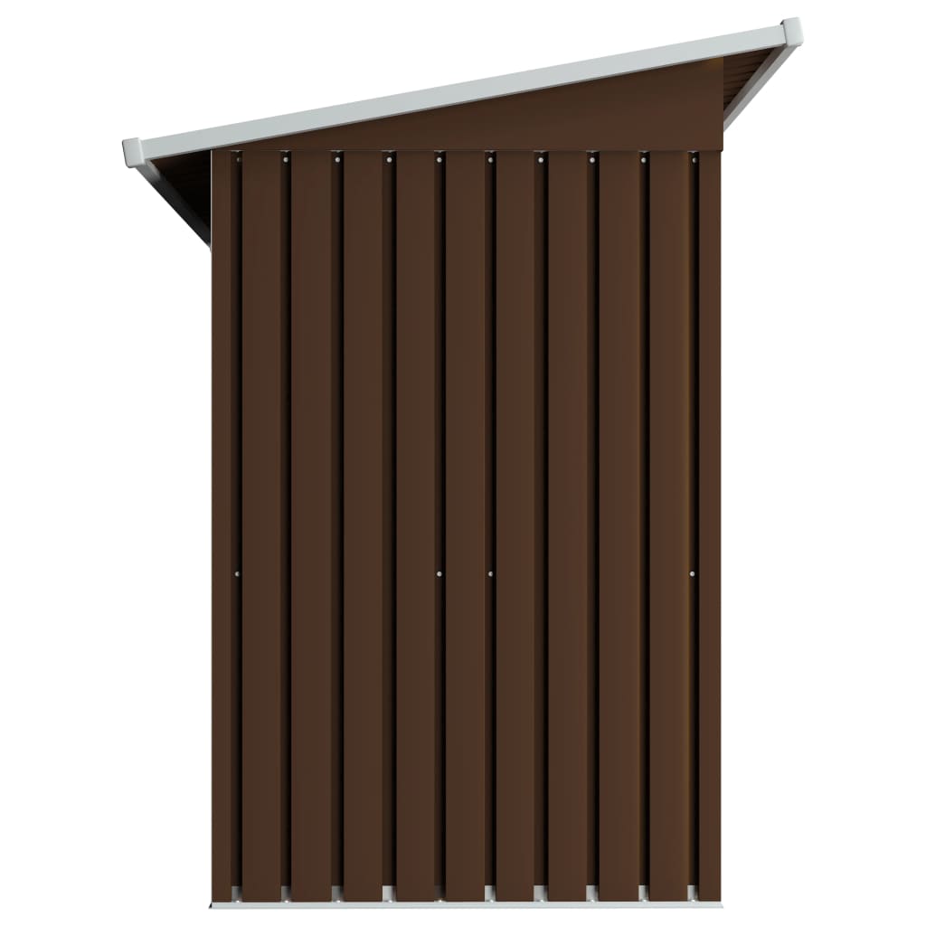 Abrigo de jardim 194x121x181 cm aço castanho