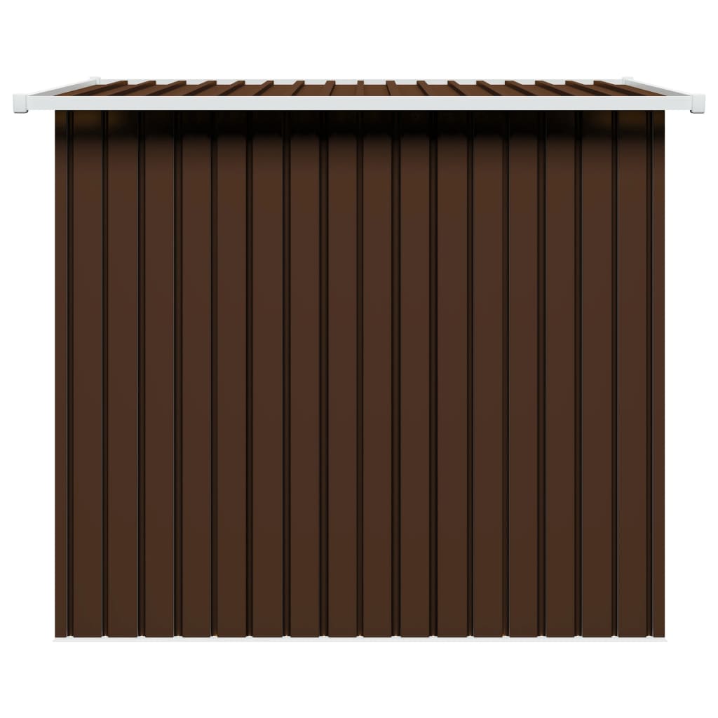 Abrigo de jardim 194x121x181 cm aço castanho