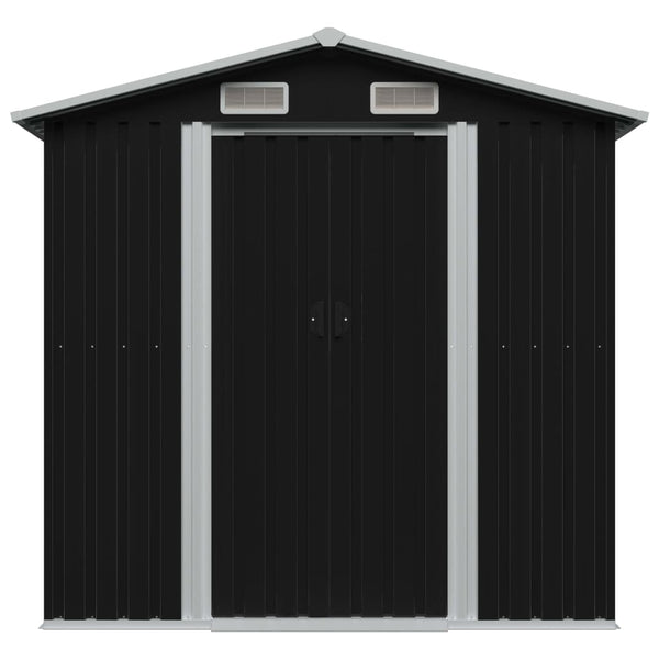 Abrigo de jardim 204x132x186 cm aço antracite