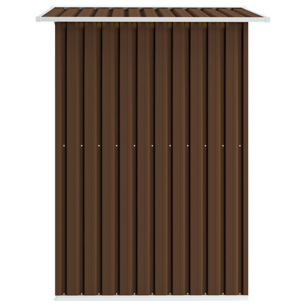 Abrigo de jardim 204x132x186 cm aço castanho