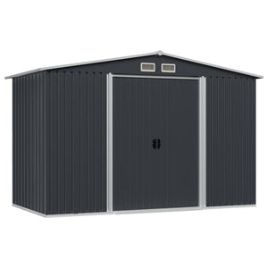 Abrigo de jardim 257x205x178 cm aço antracite