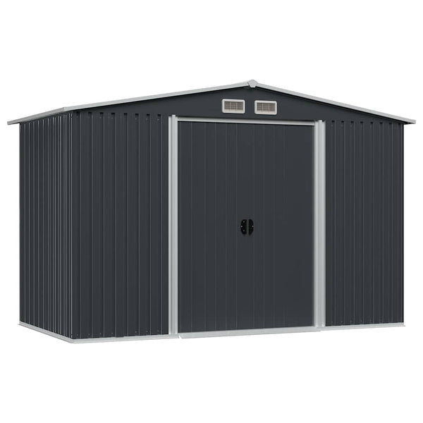 Abrigo de jardim 257x205x178 cm aço antracite