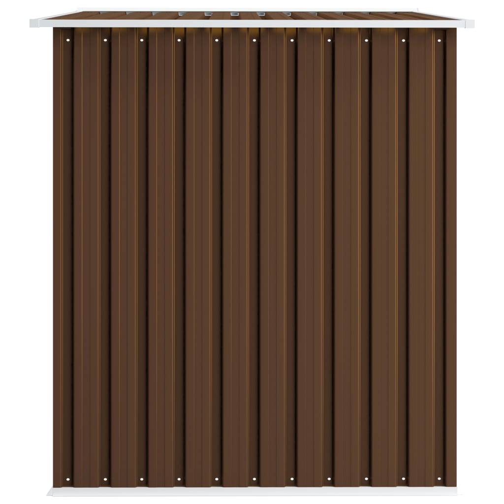 Abrigo de jardim 57x205x178 cm aço castanho