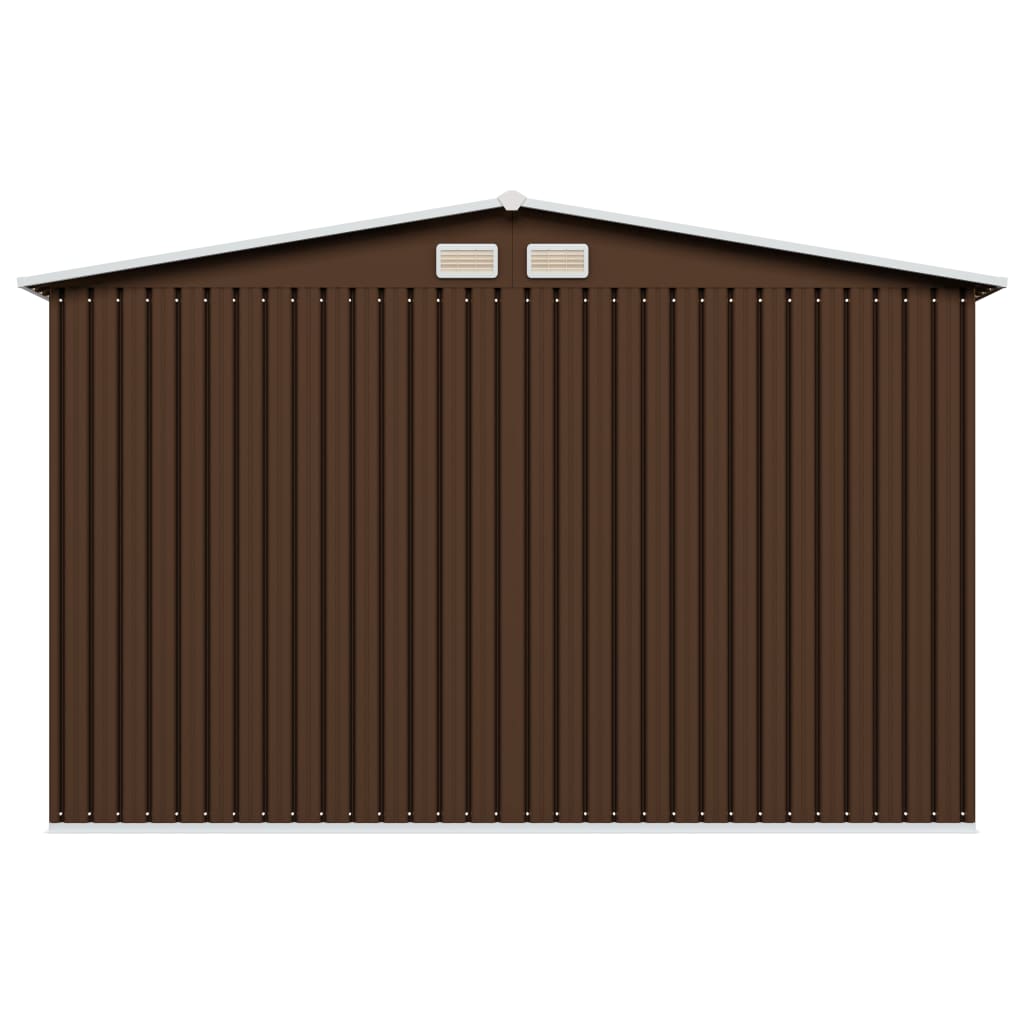 Abrigo de jardim 57x205x178 cm aço castanho