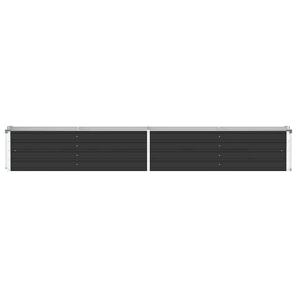 Canteiro elevado jardim aço galvanizado 320x40x45 cm antracite