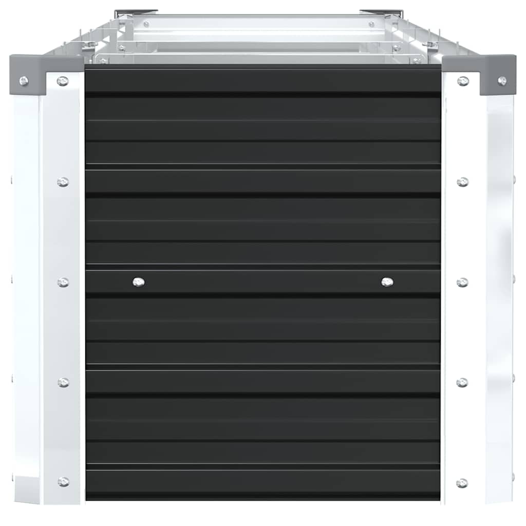 Canteiro elevado jardim aço galvanizado 320x40x45 cm antracite