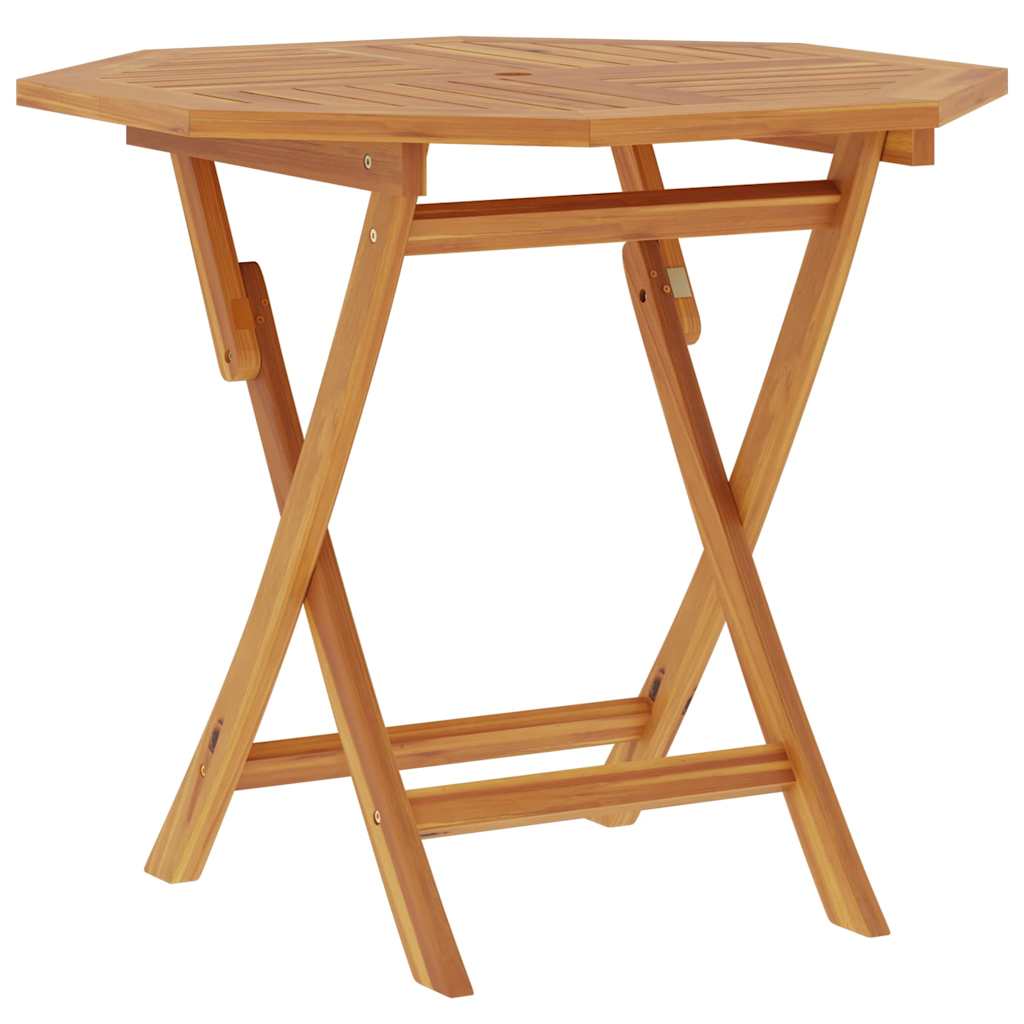 Mesa de jardim dobrável 85x85x76 cm madeira teca maciça