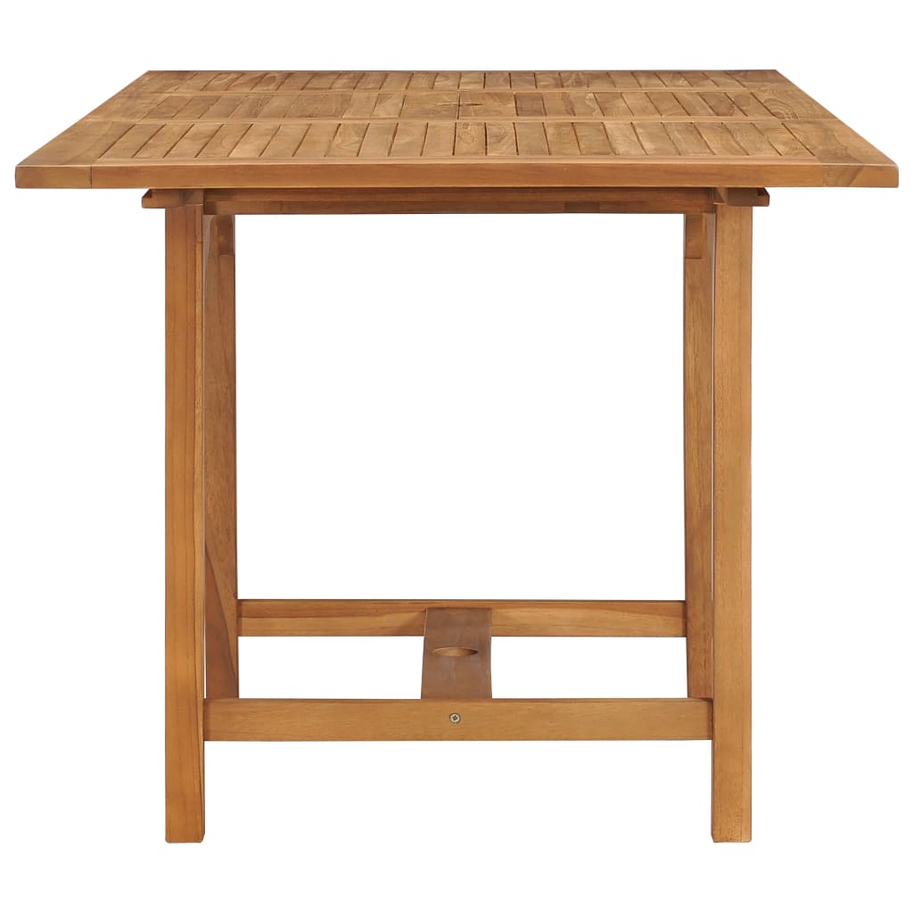 Mesa de jardim extensível (110-160)x80x75cm madeira teca maciça