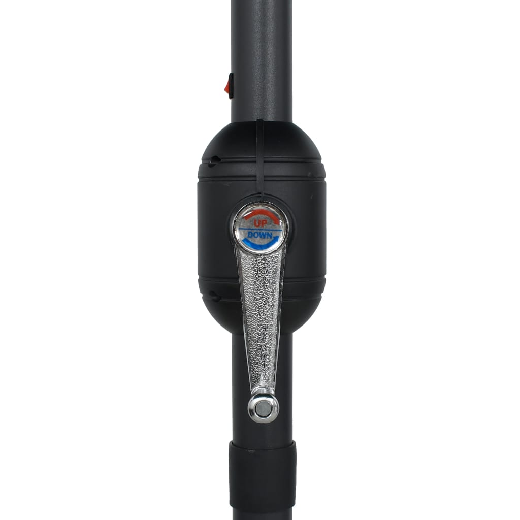 Guarda-sol jardim c/ luzes LED/poste alumínio 270 cm antracite