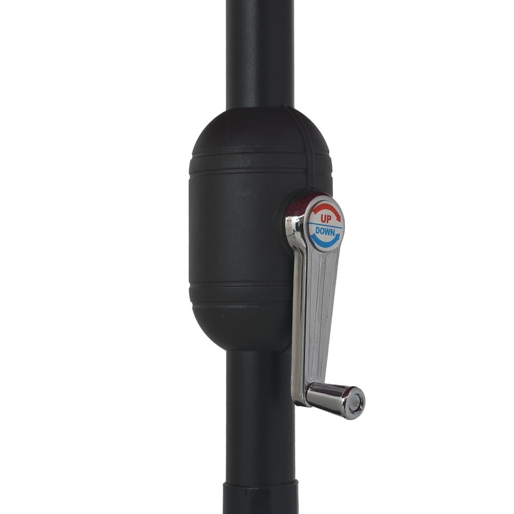 Guarda-sol de jardim com poste de metal 390 cm antracite