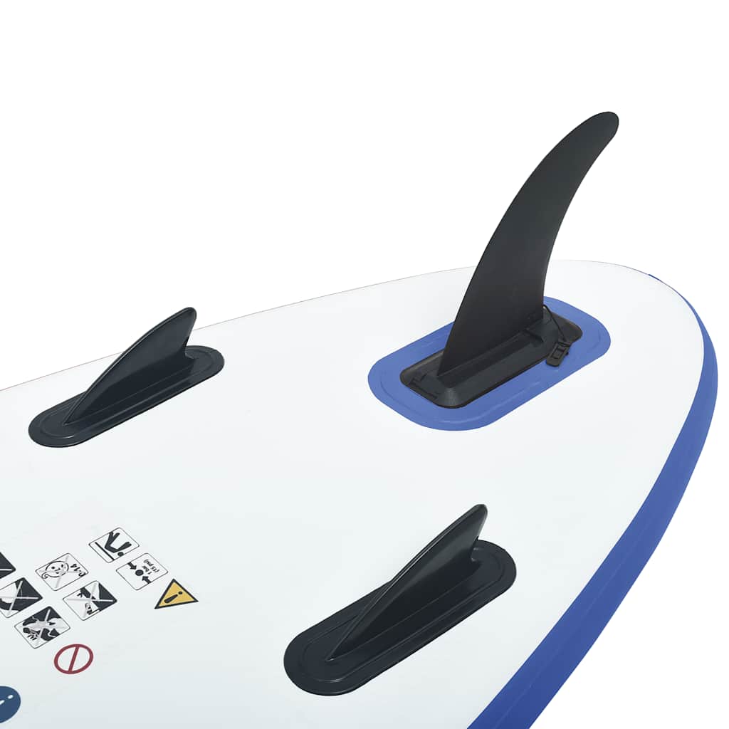 Prancha de paddle SUP insuflável azul e branco